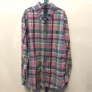 POLO Ralph Lauren Cotton Plaid Shirt - Size 14